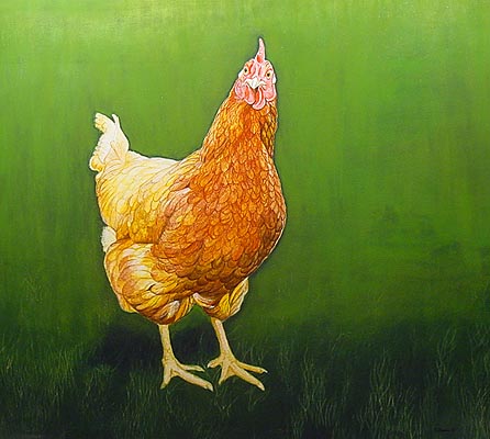 Huhn - Acryl auf Leinwand